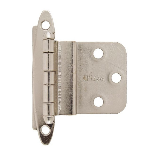 Amerock BPR341726 3/8" (10 mm) Inset Non Self Closing Face Mount Cabinet Hinge 2 Pack Bright Chrome Finish Amerock BPR341726 3/8" (10 mm) Inset Non Self Closing Face Mount Cabinet Hinge 2 Pack Bright Chrome Finish