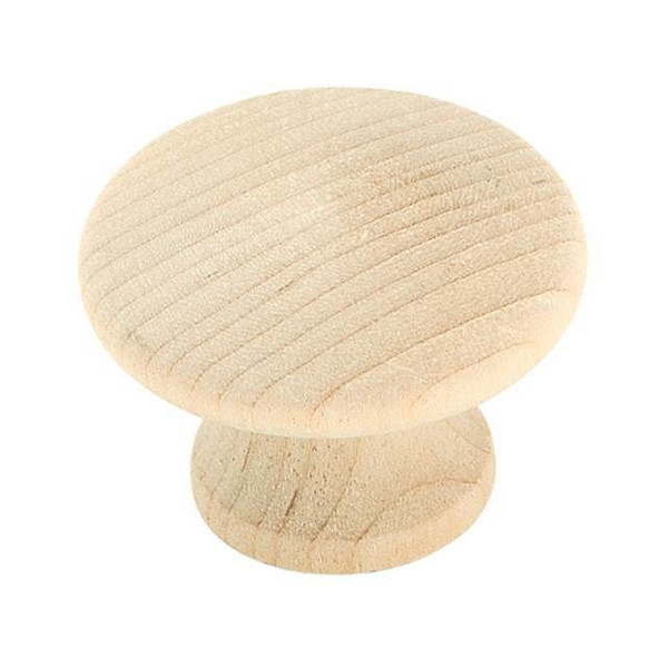 Amerock BP811WD 1-1/4" (32 mm) Diameter Allison Value Cabinet Knob Unfinished Wood; Birch Finish