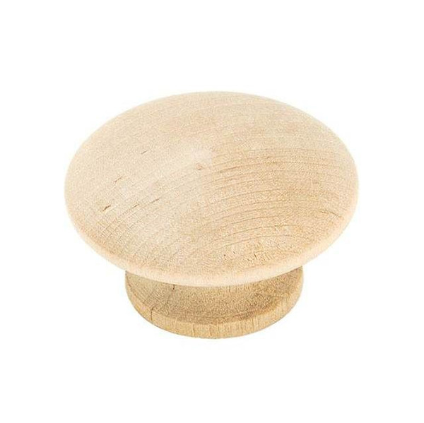 Amerock BP813WD 1-1/2" (38 mm) Diameter Allison Value Cabinet Knob Unfinished Wood; Birch Finish