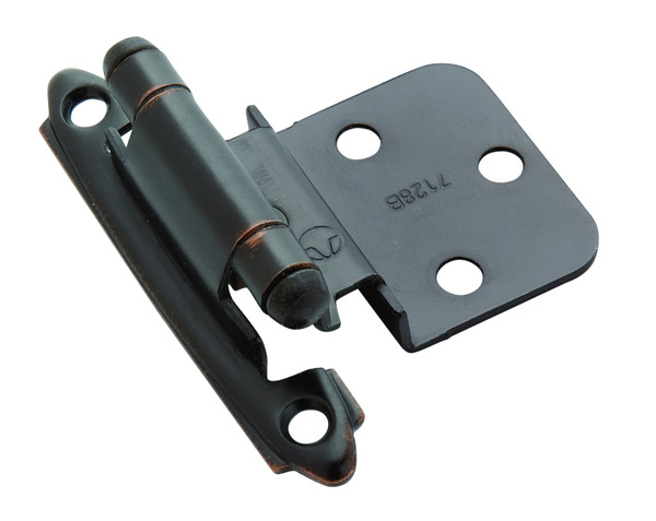 Amerock BPR3428ORB 3/8" (10 mm) Inset Self Closing Face Mount Cabinet Hinge 2 Pack Oil Rubbed Bronze Finish Amerock BPR3428ORB 3/8" (10 mm) Inset Self Closing Face Mount Cabinet Hinge 2 Pack Oil Rubbed Bronze Finish