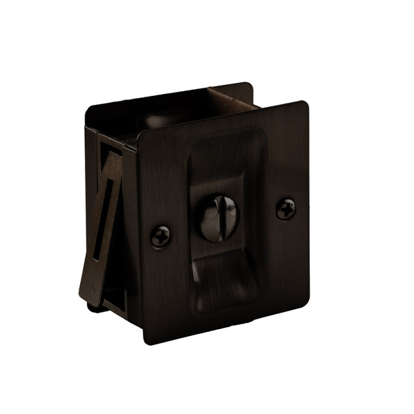 GEO SDPR-MB 1-3/4" x 2-1/4" Privacy Sliding Door Lock Matte Black Finish