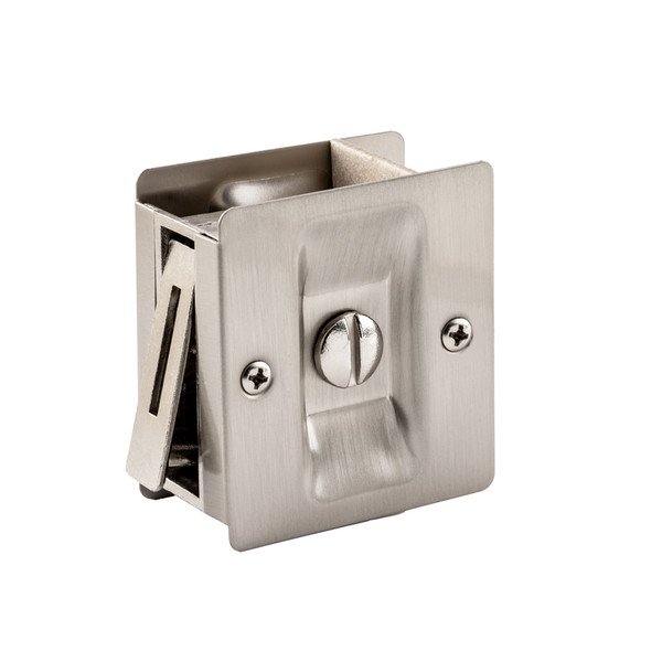 GEO SDPR-SN 1-3/4" x 2-1/4" Privacy Sliding Door Lock Satin Nickel Finish