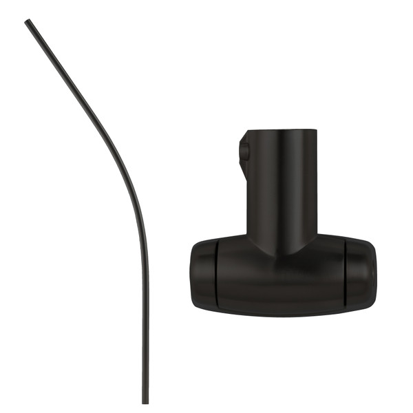 GEO SRC5F-MB 5' Curved Shower Rod with Flange Matte Black Finish