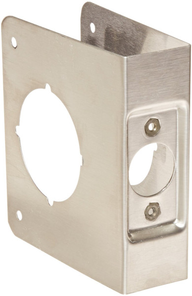 Don-Jo 51-S-CW Satin Steel Door Wrap-Around for Cylindrical Door Locks with 2-1/8" Hole