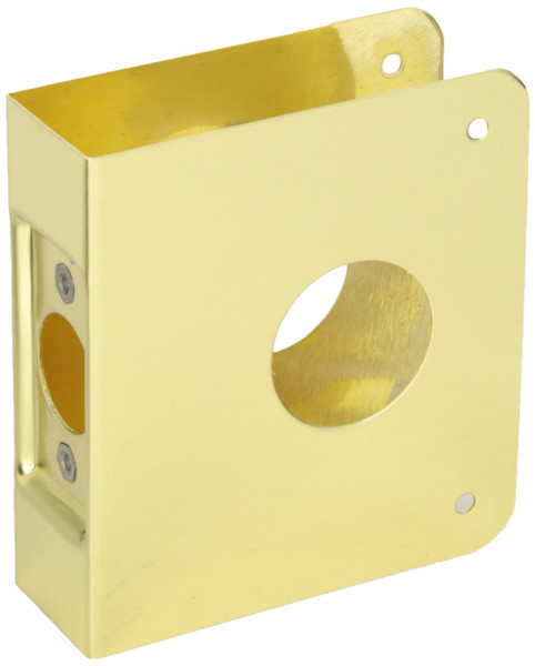Don-Jo 5-PB-CW Polished Brass Door Wrap-Around for Deadbolts with 1-1/2" Hole