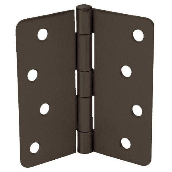 Don-Jo RPB74040-14-640 US10B Oil Rubbed Bronze Plated, Clear Coated 4" 1/4 Radius Residential Hinge