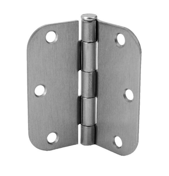 Don-Jo RPB73535-58-652 US26D Satin Chrome Plated, Clear Coated 3-1/2" 5/8 Radius Residential Hinge