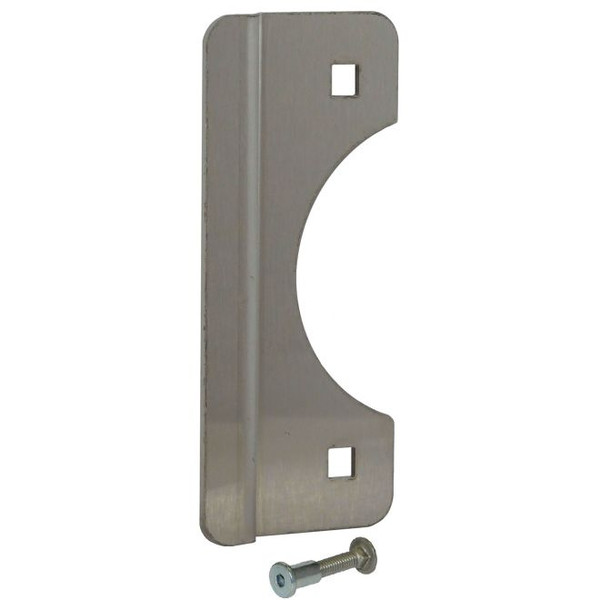 Don-Jo SLP-106-EBF-630 Satin Steel Short Latch Protector for Outswinging Doors