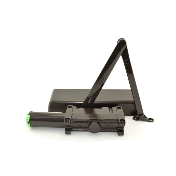 LCN 4011DELREGDKBRZLH Left Hand Size 1 Surface Mounted Pull Side Smoothee Heavy Duty Delay Door Closer with TBSRT Thru Bolts 695 Dark Bronze Finish