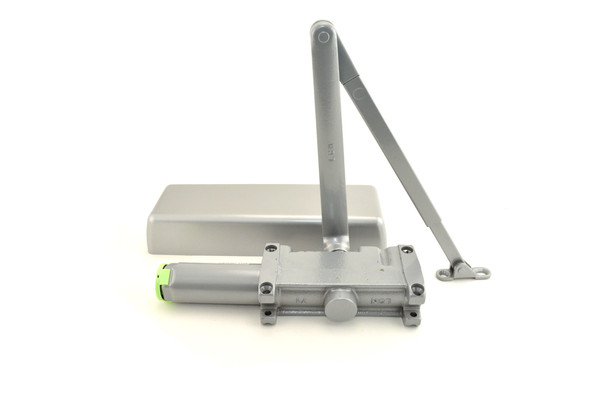 LCN 4011DELREGALLH Left Hand Size 1 Surface Mounted Pull Side Smoothee Heavy Duty Delay Door Closer with TBSRT Thru Bolts 689 Aluminum Finish