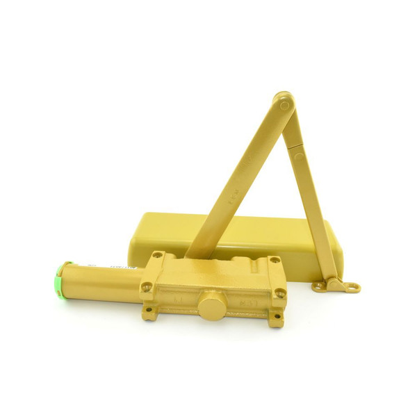 LCN 4011REGBRASSRH Right Hand Size 1 Surface Mounted Pull Side Smoothee Heavy Duty Door Closer with TBSRT Thru Bolts 696 Brass Finish