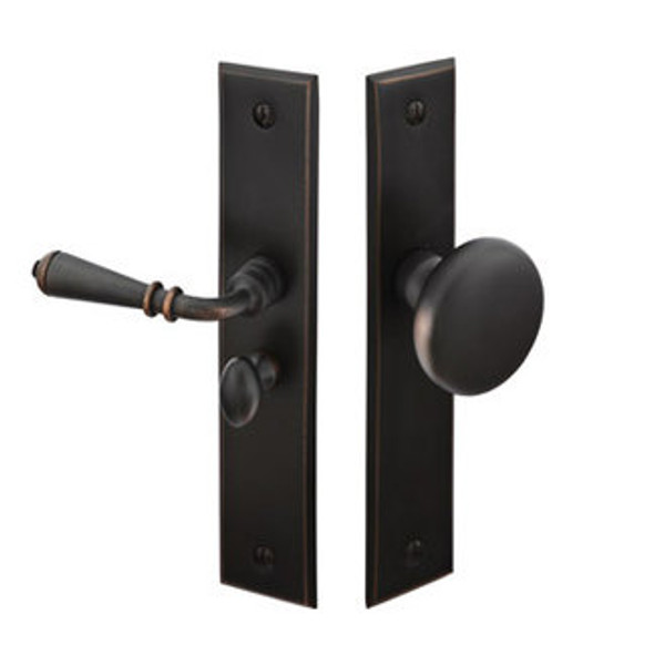 Emtek 2291US10B Oil Rubbed Bronze Rectangular Style Screen Door Lock