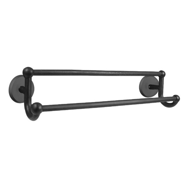 Emtek 23051FB Flat Black 18" Sandcast Bronze Double Towel Bar