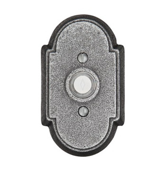 Emtek 2431FBS Flat Black Doorbell Button with #1 Style Rosette