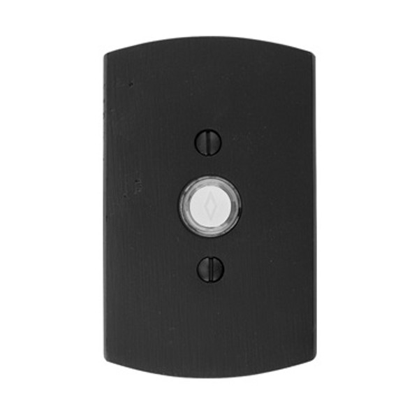 Emtek 2424MB Medium Bronze Doorbell Button with #4 Style Rosette