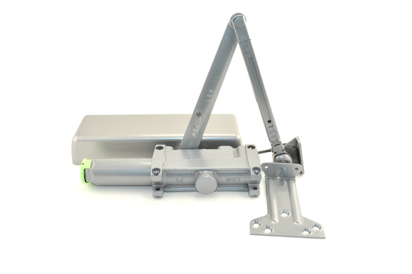 LCN 4111FLALRH Right Hand Heavy Duty Parallel Arm Fusible Link Push Side Mount Adjustable 1-5 Door Closer with TBSRT Thru Bolts 689 Aluminum Finish