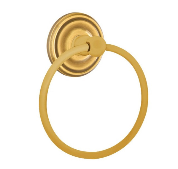 Emtek 2601US7 French Antique Traditional Brass Towel Ring