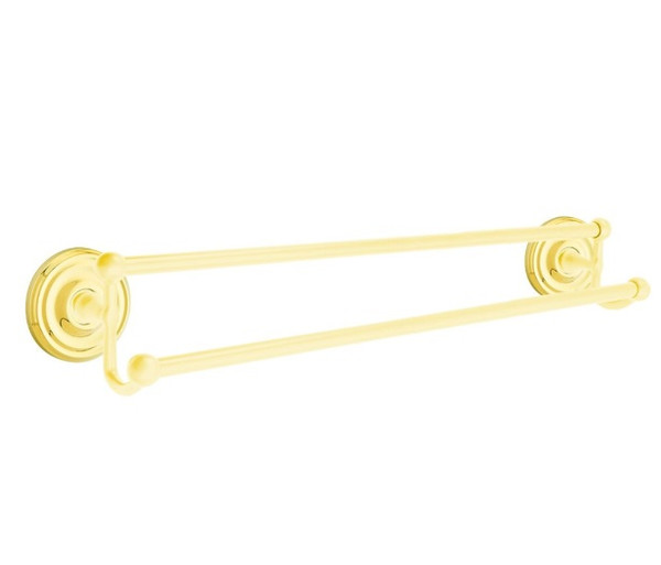 Emtek 26033US3 Lifetime Brass 30" Traditional Brass Double Towel Bar