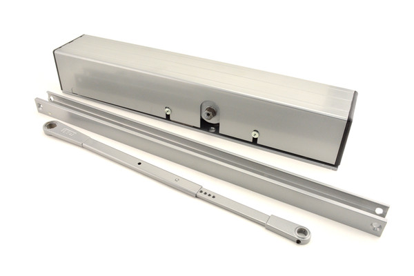 LCN 4811AL Handicap Accessible Surface Mounted Top Jamb Pull Side Adjustable 1-4 Automatic Operator and TBSRT Thru Bolts 689 Aluminum Finish