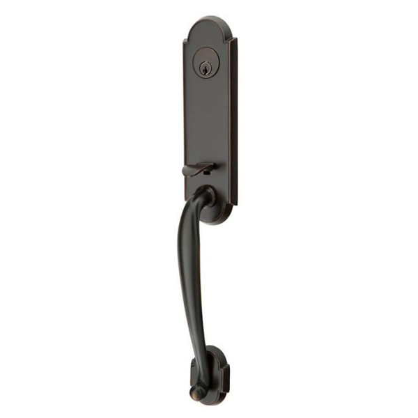 Emtek 3043US19 Flat Black Charleston Style Dummy Mortise Entryset with Your Choice of Handle