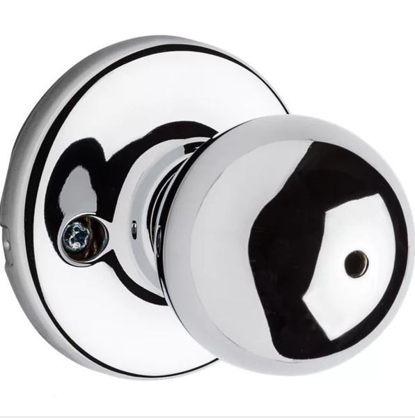 Kwikset 300P-26 Bright Chrome Privacy Polo Knob