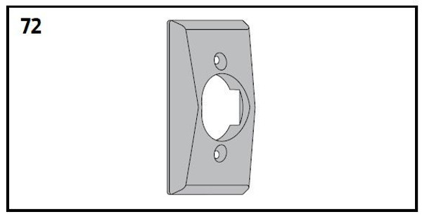 LCN SEM782072AL Standard Cover and Base for SEM7820 689 Aluminum Finish