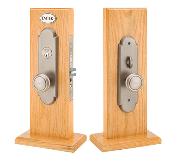 Emtek 3143US15A Pewter Charleston Style Dummy Mortise Entry Set with Your Choice of Handle