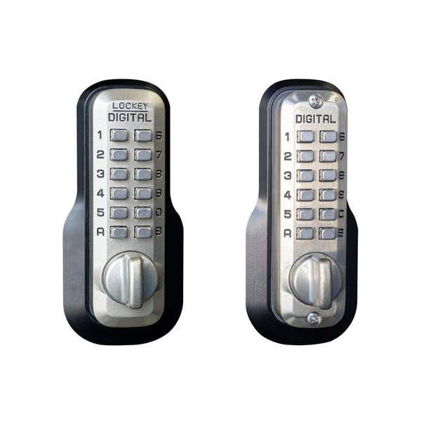 Lockey M210SNDC Mechanical Keyless Deadbolt with Double Combination Satin Nickel Finish