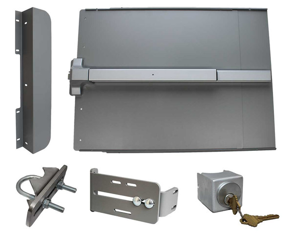 Lockey ED51S 24" Edge Panic Shield Safety Kit Silver Finish