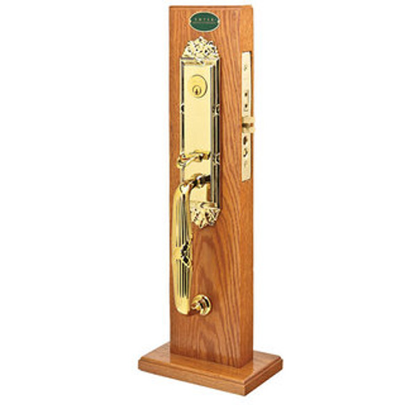 Emtek 3307US3 Lifetime Brass Regency Style Single Cylinder Mortise Entryset with your Choice of Handle