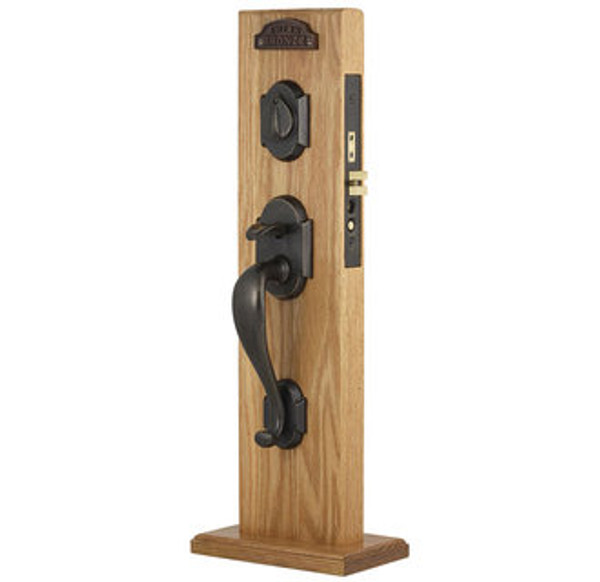 Emtek 3323MB Medium Bronze Denver Style Single Cylinder Mortise Entryset with your Choice of Handle