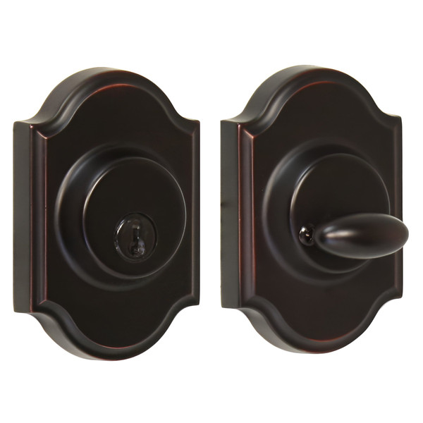 Weslock 01771-1-1SL23 Single Cylinder Premiere Deadbolt with Adjustable Latch and Deadbolt Strike Oil Rubbed Bronze Finish