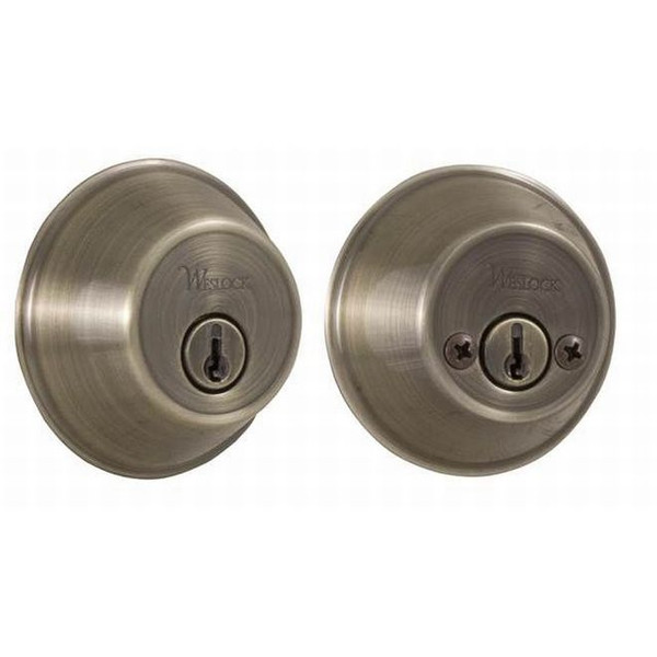 Weslock 372-A Antique Brass Double Cylinder Essentials Deadbolt