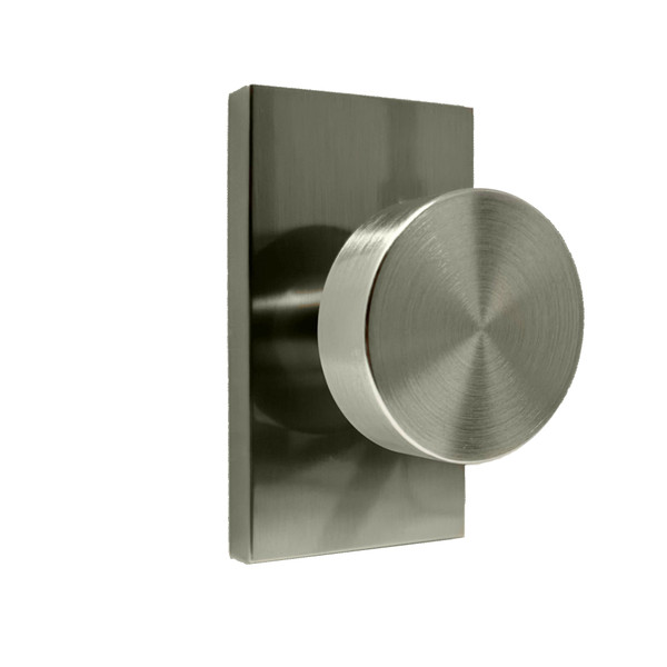 Weslock 009004N4NFR20 Mesa Knob Passage Lock with Rectangle plate Satin Nickel Finish