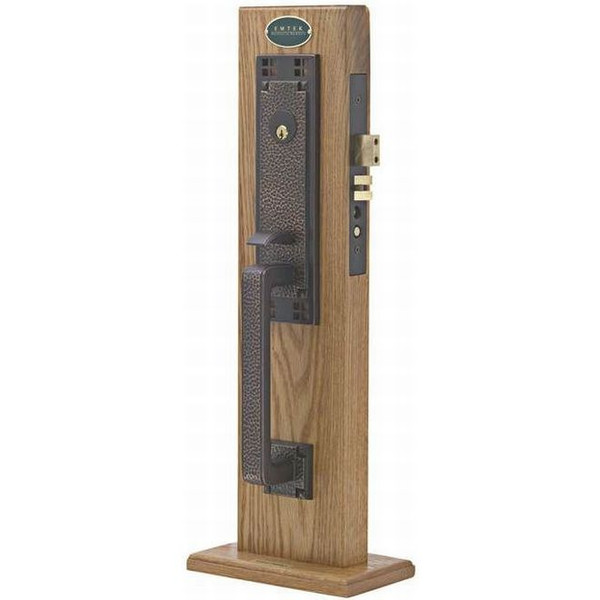 Emtek 3308US10B Oil Rubbed Bronze Craftsman Style Single Cylinder Mortise Entryset with your Choice of Handle