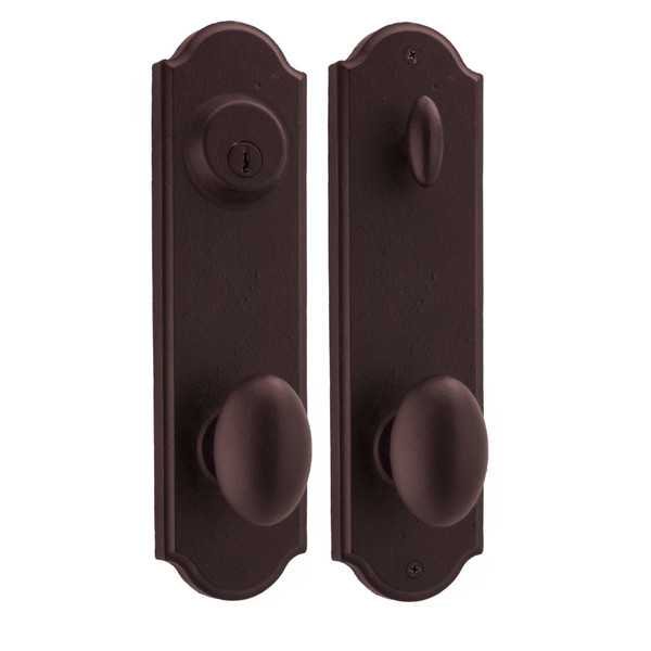 Weslock R7641M1M1SL2D Right Hand Durham Tramore Single Cylinder Deadbolt Passage Lock with Adjustable Latch and Round Corner Strikes Oil Rubbed Bronze Finish