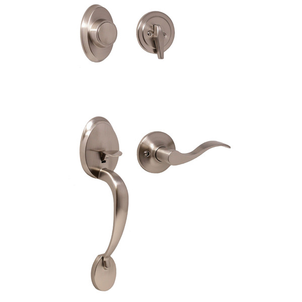 Weslock L2815-NXN0020 Hillcrest Dummy Handle set with Left Hand New Haven Trim Satin Nickel Finish