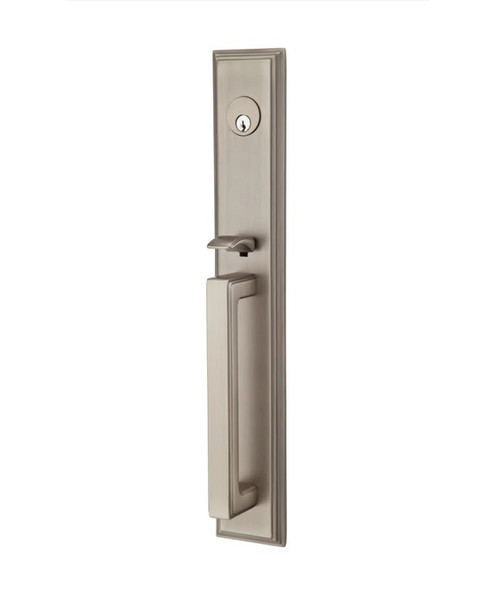 Emtek 3305US15A Pewter Melrose Style Single Cylinder Mortise Entryset with your Choice of Handle