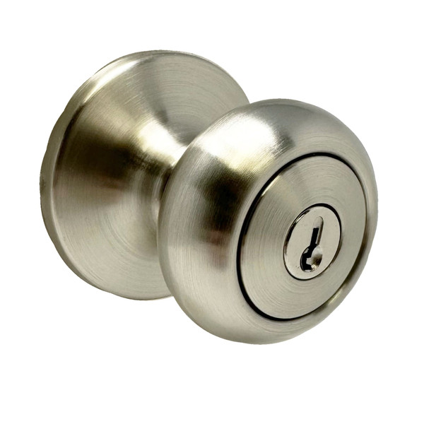 Weslock 00240SNSNFR23 Salem Entry Lock with Adjustable Latch and Full Lip Strike Satin Nickel Finish
