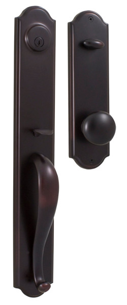 Weslock 06641-1I1SL2D Philbrook Dummy Handle set with Impresa Knob in the Oil Rubbed Bronze Finish