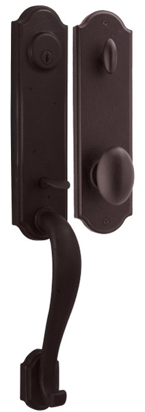 Weslock 07631-1M1SL2D Stonebriar Single Cylinder Handle set with Durham Knob in the Oil Rubbed Bronze Finish