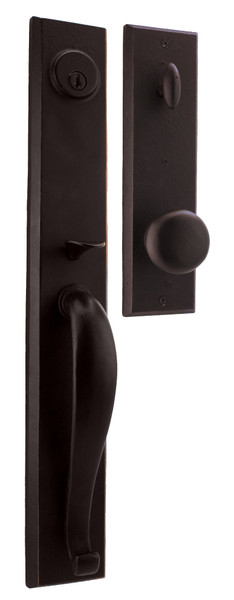 Weslock 07980-1F1SL2D Rockford Single Cylinder Handle set with Wexford Knob in the Oil Rubbed Bronze Finish
