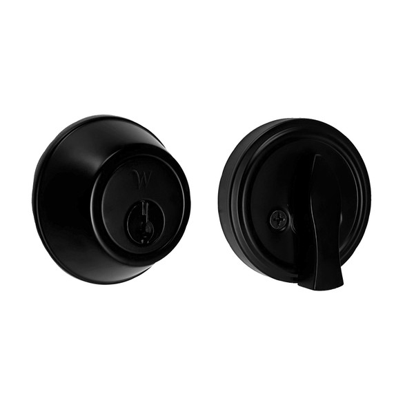 Weslock 00471-2-2SL23 Heavy Single Cylinder Deadbolt with a Matte Black Finish