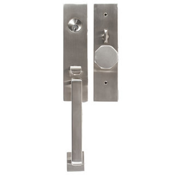 Emtek 3347US26 Polished Chrome Mormont Style Single Cylinder Mortise Entryset with your Choice of Handle