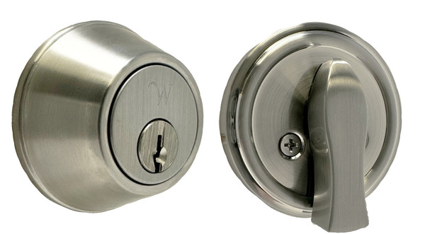 Weslock 00471-N-NSL23 Heavy Single Cylinder Deadbolt with a Satin Nickel Finish