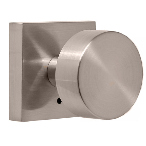 Weslock 007104N4NFR20 Mesa Knob Privacy Lock with Adjustable Latch and Full Lip Strike Satin Nickel Finish
