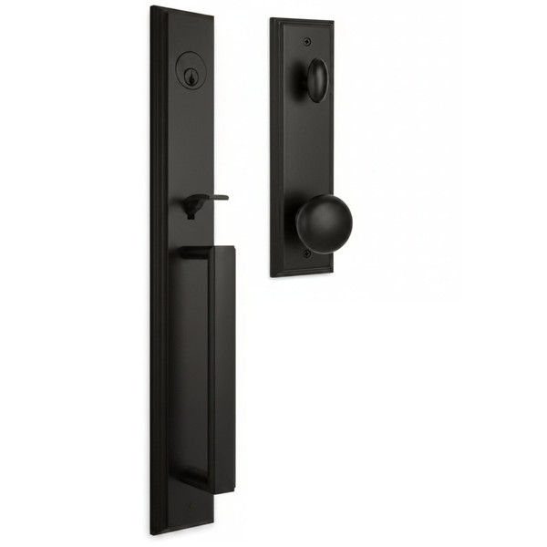 Weslock 06691-2I2SL2D Belmont Single Cylinder Handle set with Impresa Knob in the Oil Rubbed Bronze Finish