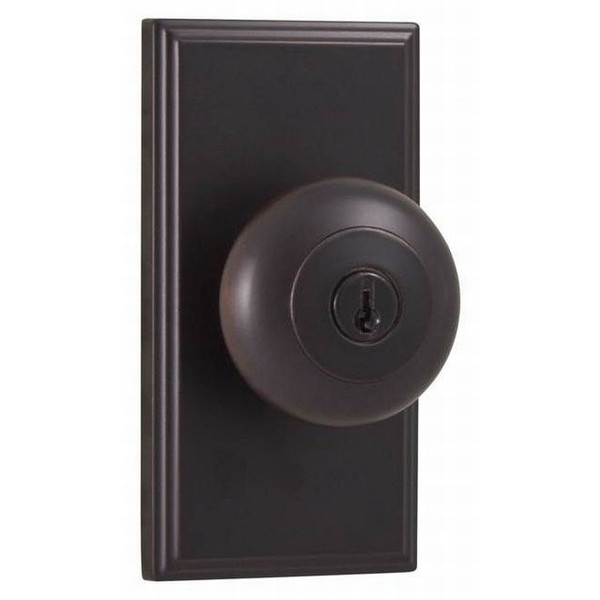 Weslock 3740I-1 Oil Rubbed Bronze Impresa Keyed Entry Knob with Woodward Rosette