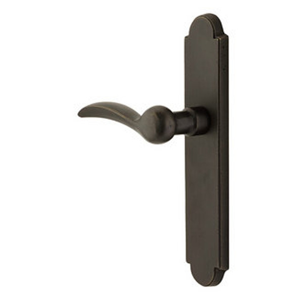 Emtek 4041FB Flat Black 2" x 10" Sandcast Arched Style Non-Keyed Dummy, Single Sided Narrow Sideplate Lockset