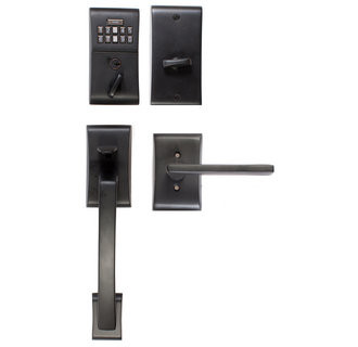 Emtek E4817XXXUS19 Flat Black Modern Brass Keypad Style Entryset with ...